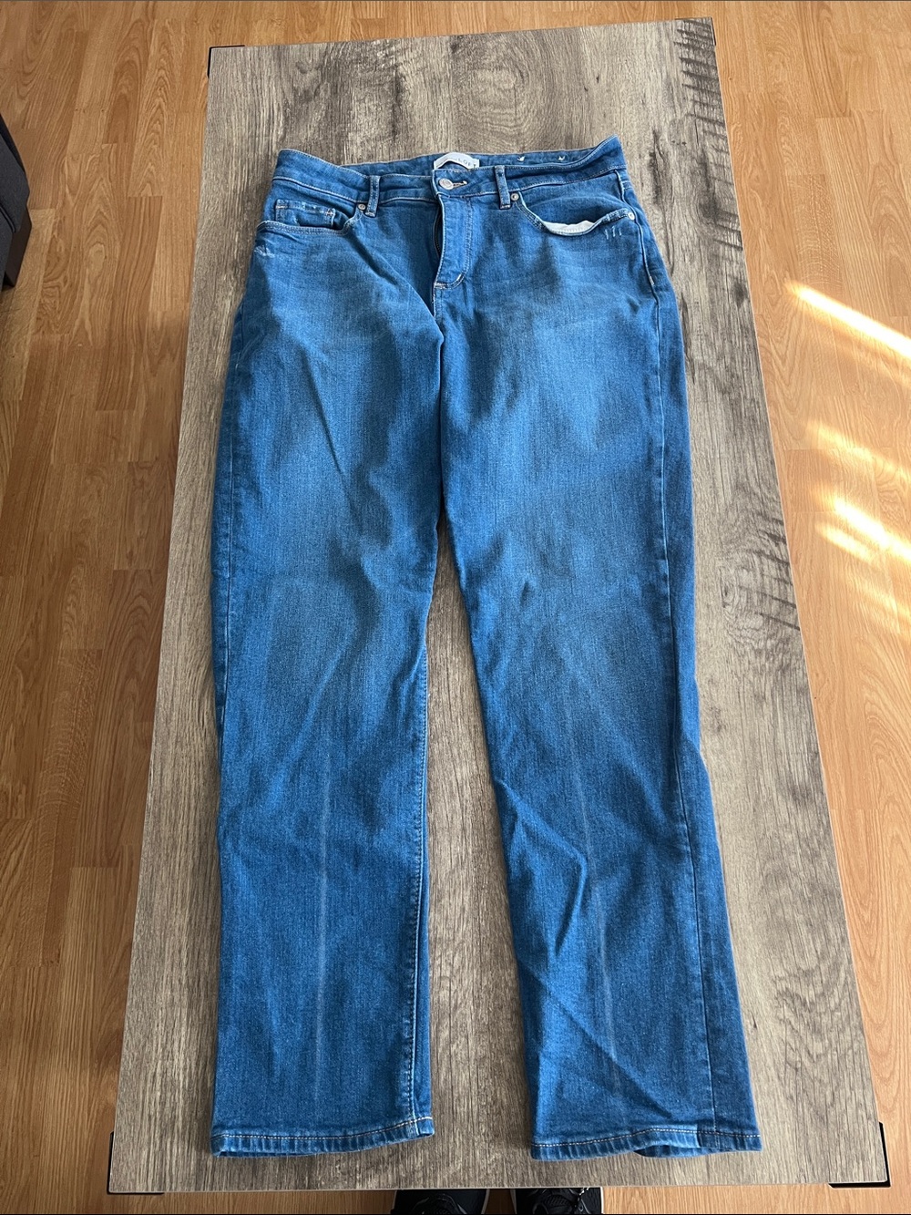 LOFT Straight Leg Jeans in Classic Blue Denim
